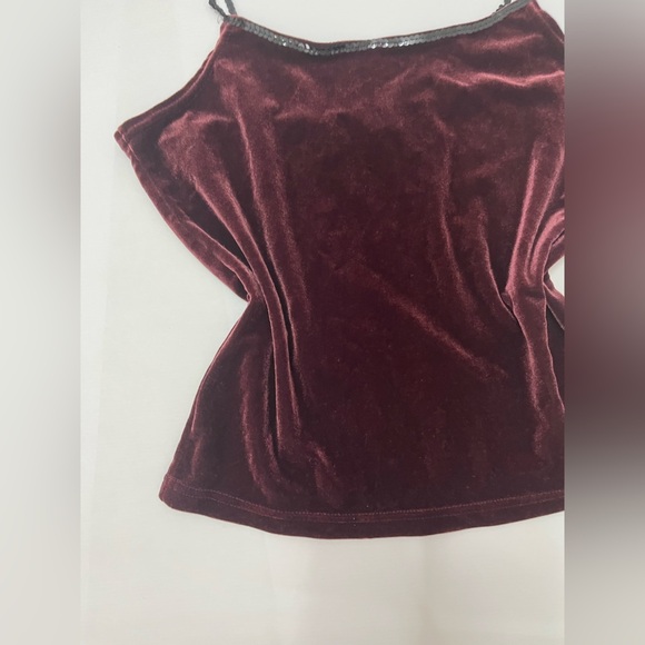 Accomplice - vintage 90s/Y2K velour crop top with sequin straps - size M - Picture 4 of 9